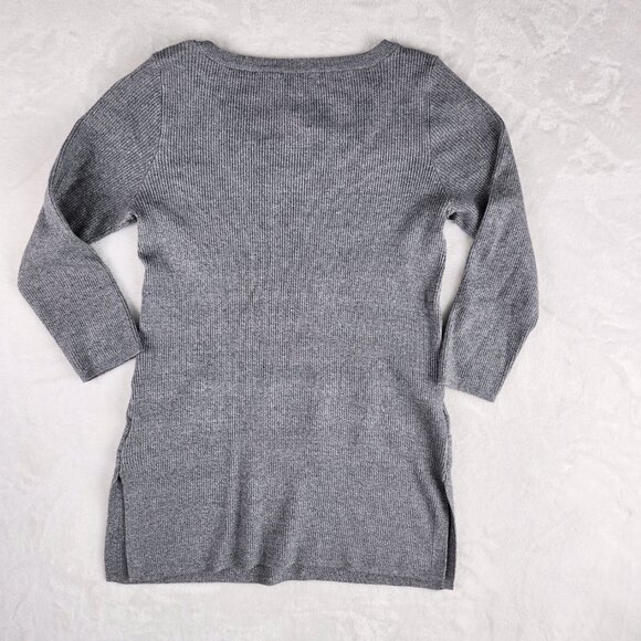 NY&C New York & Company Womens Long Knit Sweater Size M Gray New - Picture 4 of 6